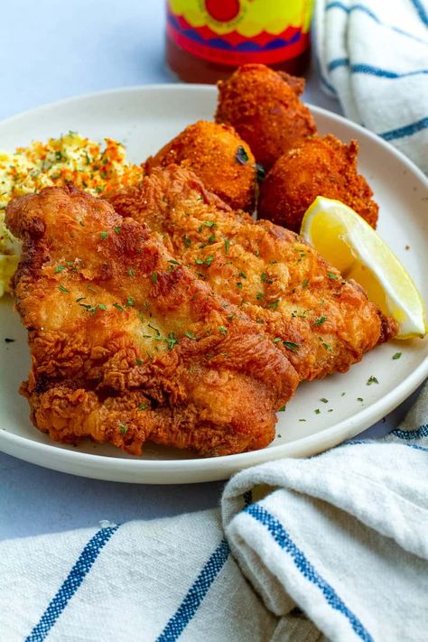 Southern Fried Fish, Fried Fish Recipe, Fruit Tart Recipe, Fried Fish Recipes, Southern Fried Chicken, Fish Recipe, Chicken And Shrimp, Fish Fillet, Fried Fish