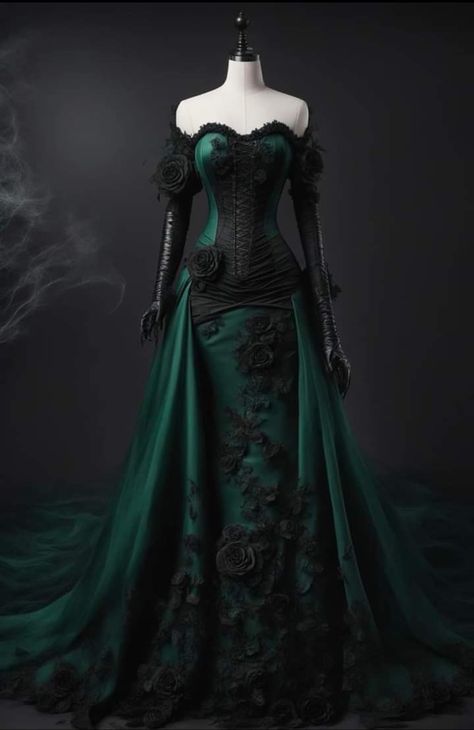 Harry Potter Inspired Dress, Dark Green Ball Dress, Themed Dresses, Mystery Party, A Line Prom Dresses, Inspired Dress, Party Inspiration, Harry Potter, Prom Dresses