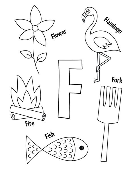 FREE Letter F Worksheets for Preschool! ⋆ The Hollydog Blog F Craft Preschool, Letter F Coloring Page Free Printable, The Letter F Activities For Preschool, F Preschool Crafts, Letter F Coloring Page, Letter F Worksheets Kindergarten, Letter F Crafts For Preschool, Letter F Preschool Crafts, Letter F For Preschoolers