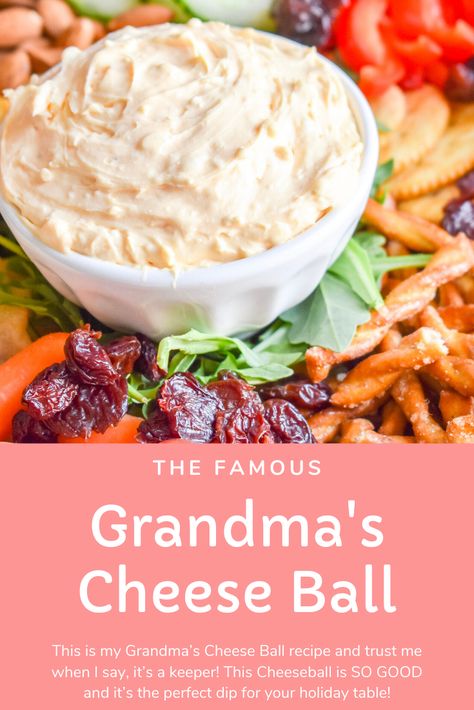 This Cheese Ball recipe could be easier to throw together! It’s made with cream cheese, 1 small jar Kraft Old English Cheese Spread, a few tablespoons of Roquefort Cheese, with the option serve as a dip, or to roll it in walnuts, or any crushed nut. It’s delicious served with crackers, veggies, pretzels, or toast! Cheese Ball Old English, 3 Ingredient Cheese Ball, Kraft Cheese Ball, Cheese Ball Without Nuts Recipes, Easy Cheese Ball 3 Ingredients Simple, Kraft Old English Cheese Recipes, Cream Cheese Spread Recipes For Crackers, Old English Cheese Dip, Spreadable Cheese Recipes