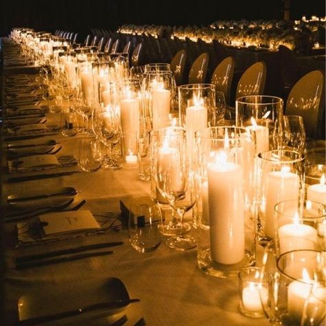 Easy DIY Cheap Wedding Centerpiece Ideas | Affordable Carousel Wedding, Wedding Candles Table, Rustic Winter Wedding, Candle Wedding Centerpieces, Albert Park, Honeymoon Ideas, Wedding Candle, Wedding Centerpieces Diy, Long Table