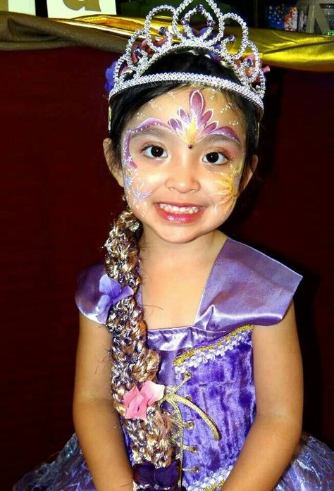 Rapunzel Face Paint, Rapunzel Sun, Kids Face Paint, Face Paintings, Face Painting Designs, Facepaint, Little Princess, Face Painting, Rapunzel