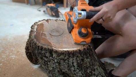 Diy Tree Rings, How To Make Prints, Bottle Torch, Tree Ring Print, Tree Ring Art, Wood Slice Art, Tree Ring, Bear Carving, Black Acrylic Paint