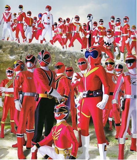 Super Sentai Red Rangers 1975-2010 Caption America, Power Rangers Action Figures, Power Rangers 2017, Memorial Day Coloring Pages, Power Rangers Jungle Fury, Picture References, Power Rangers Ninja Storm, Power Rangers Toys, New Power Rangers