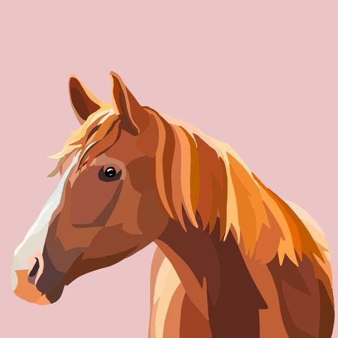 https://kaleikaydesign.square.site Horse Designs Drawing, Horse Drawing Digital, Digital Art Horse, Horse Designs Art, Horse Illustration Design, Cute Horse Illustration, Horse Illustration Art, Horses Illustration, Horse Digital Art