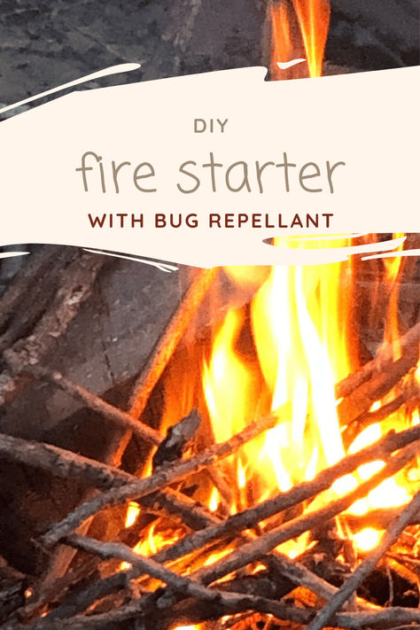 Do you love a good fire in your fire pit?  But you have trouble with bugs this year?  Us too, so we created this DIY Fire Starter with dried herbs to repell the bugs.  Follow us to find out how we did it! Fire Pit Starters Diy, Diy Fire Starter, Diy Fire Starters, Homemade Bug Repellent, Pinecone Fire Starters, Camping Fire Starters, Fire Starters Diy, Bug Repellant, Camping Fire