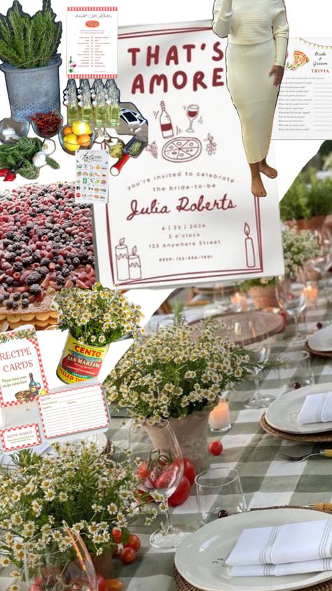 Thats Amore, Italian Bridal Showers, Italian Dinner Party, Pasta Party, Celebrity Bride, Rustic Italian, Italian Dinner, Pizza Party, Welcome To The Party