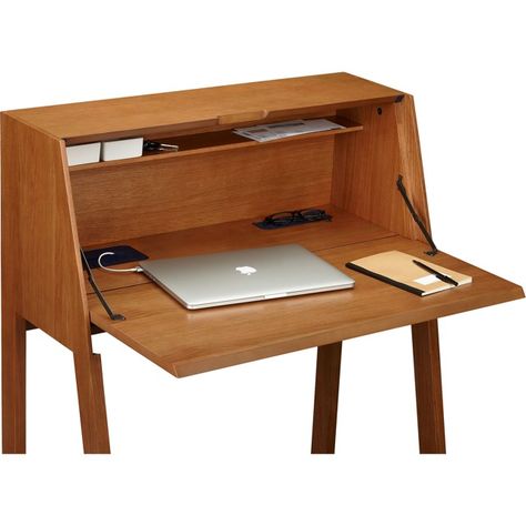 intimo secretary desk in office | CB2 (a new version of something very very old) Secret Compartment Furniture, Modern Storage Furniture, Fold Out Desk, Pipe Desk, Small Space Design, Secretary Desk, Secretary Desks, Small Desk, Executive Desk