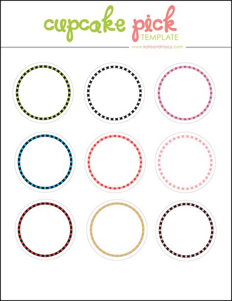 KATE: Free Digital Cupcake Pick Topper Template Diy Cupcake Toppers, Cupcake Template, Bow Cupcakes, Cupcake Toppers Template, Cupcake Toppers Free, Printable Cupcake Toppers, Cupcake Flags, Diy Cupcake, Cupcake Decor