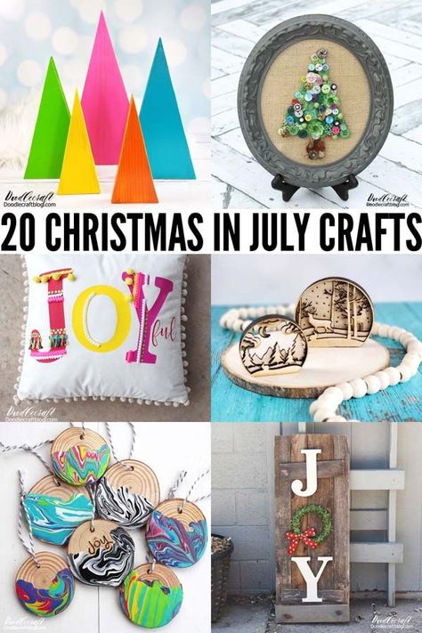 20 Christmas in July Crafts! Christmas in July is a thing! Do you celebrate Christmas in July? Christmas In July Crafts, Beyond Borders, Green Craft, Can Diy, July Crafts, Crafts Christmas, Colorful Christmas Tree, Camping Art, Fun Crafts For Kids