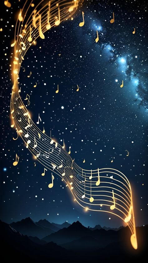 Aesthetic Singing Wallpaper, Music Magic Art, Moon Music Wallpaper, Dreamy Music Aesthetic, Magic Music Aesthetic, Music Images Background, Musical Notes Aesthetic, Pop Music Wallpaper, Musicians Wallpaper