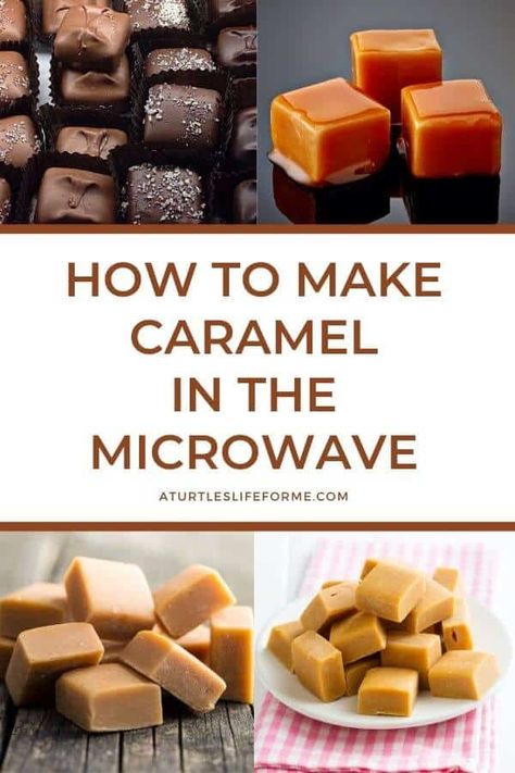 Easy Mug Brownie Recipe, Easy Caramel Recipe, Caramel Homemade, Homemade Caramel Recipes, Caramel Recipe Easy, Microwave Caramels, Salted Caramel Cupcakes, Easy Candy Recipes, Caramel Recipe