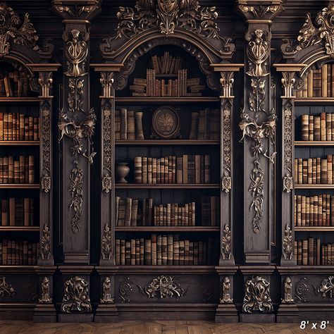 Royal Bookshelf Library Archive Place Backdrop for Photo SBH0665 – Starbackdrop Home Library Room, Library Room Decor, Chic Library, Contemporary Library, House Room Design, Bookshelf Library, Classic Library, Dream Library, Custom Backdrops