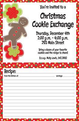 Cookie Exchange Invitations Christmas Cookie Exchange Party, Cookie Swap Party, Cookie Exchange Party, Holiday Cookies Christmas, Holiday Cookie Exchange, Christmas Party Themes, Christmas Cookie Exchange, Tea Cookies, Cookie Party