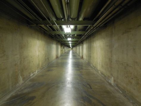 Creepy Basement, Underground Lab, Underground Facility, Brutalism Architecture, Underground Bunker, Underground Tunnels, Industrial Architecture, 1 Billion, Stone Walls