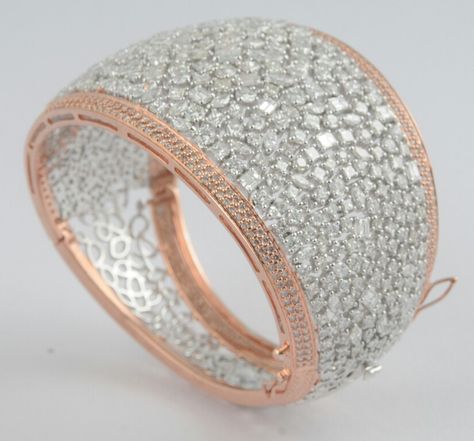 Diamond Bracelet in Rose Gold from Bhuramal Rajmal Surana Jaipur Indian Wear, Jaipur, Diamond Bracelet, Cuff Bracelets, Rose Gold, Cuff, Bracelet, Gold, How To Wear