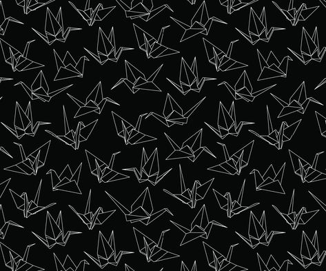 Paper Cranes Seamless Pattern by origamiprints on @creativemarket Manacled Paper Crane, Crane Drawing, Repeating Pattern Design, Draco And Hermione Fanfiction, Collage Images, Paper Cranes, Draco And Hermione, Paper Crane, Book Binding