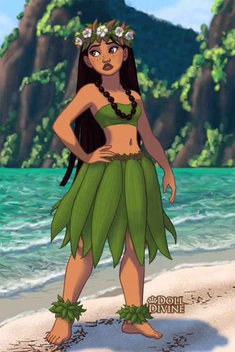 Jungle Outfit, Disney Moana Art, Hawaiian Costume, Comic Face, Hula Dance, Island Outfit, Hawaii Outfits, Princess Kids, Disney Moana