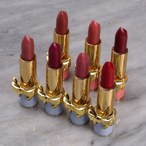 Coquette Valentines, Pat Mcgrath Lipstick, Lipstick Aesthetic, Pat Mcgrath Makeup, Lip Lipstick, Coquette Core, Melt Cosmetics, Satin Lipstick, Aesthetic Coquette