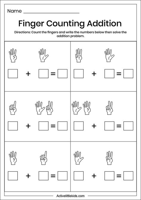 Get finger counting addition worksheet with my 37 page free addition worksheets for kindergarten. Free Subtraction Worksheets, Subtraction Worksheets For Kindergarten, Finger Counting, Free Addition Worksheets, Kindergarten Math Addition, Kindergarten Math Worksheets Addition, Mental Maths Worksheets, Addition Worksheet, Kindergarten Math Free