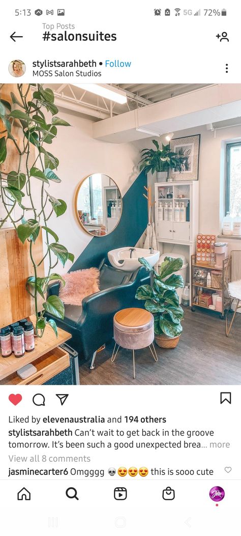 Maximalist Salon Suite, Witchy Salon Suite, Eclectic Salon Suite, Maximalist Hair Salon, Maximalist Salon, Groovy Salon, Salon Studio Suite, Salon Suites, Salon Decor