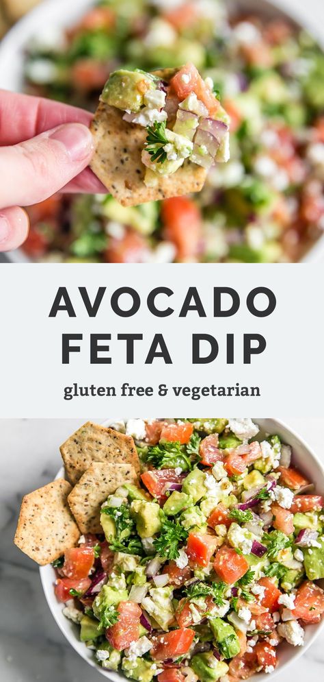 Avocado Feta Dip, Fit Mitten Kitchen, Feta Dip, Lost 100 Pounds, Kitchen Recipe, Health Nutrition, Recipe Healthy, Mediterranean Diet Recipes, Avocado Recipes