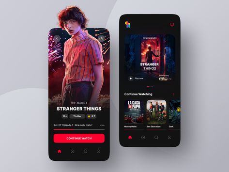 Movie Streaming App by Risang Kuncoro Netflix Ads, Webpage Design Layout, Film App, Web App Ui Design, App Mockup, Ui Ux 디자인, Netflix App, App Promotion, Movie App