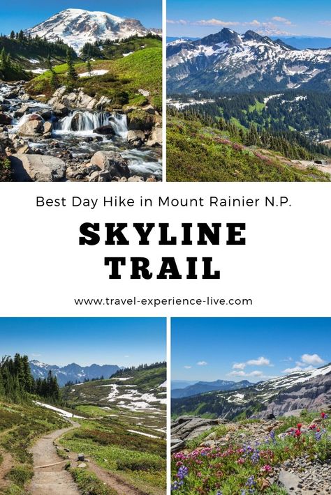 Best Day Hike in Mount Rainier National Park, Washington - Skyline Trail Loop Skyline Loop Trail, Skyline Trail Mt Rainier, Washington Trip, National Parks America, Washington State Travel, Mt Rainier National Park, Washington Hikes, Washington Travel, National Park Vacation