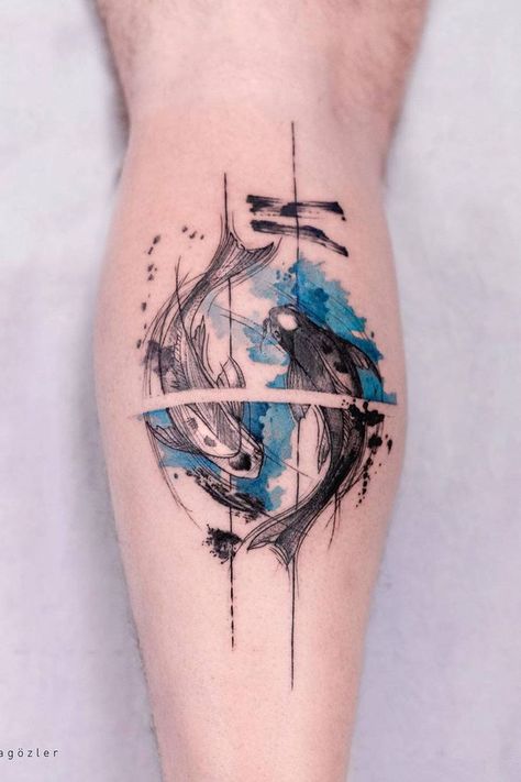 Tato Lingkaran, Tato Geometris, Winter Tattoo, Koi Tattoo Sleeve, Tato Ikan Koi, Pisces Tattoo Designs, Koi Tattoo Design, Tattoos Infinity, Pisces Tattoos