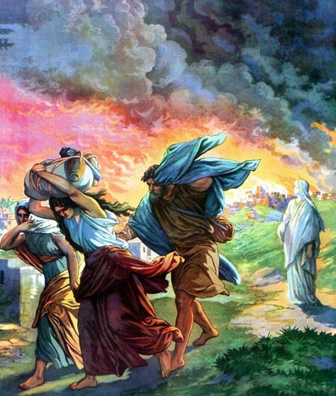 Lot's Wife, Sodom And Gomorrah, Catholic Pictures, Bible Images, Bible Illustrations, Bible Characters, Bible Pictures, Biblical Art, Bible Prophecy