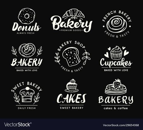 Bakery Lettering, Logo Bakery Vintage, Bakery Font, Window Lettering, Sans Serif Logo, Typography Logo Fonts, Coffee Shop Business Plan, Elegant Lettering, Logo Bakery