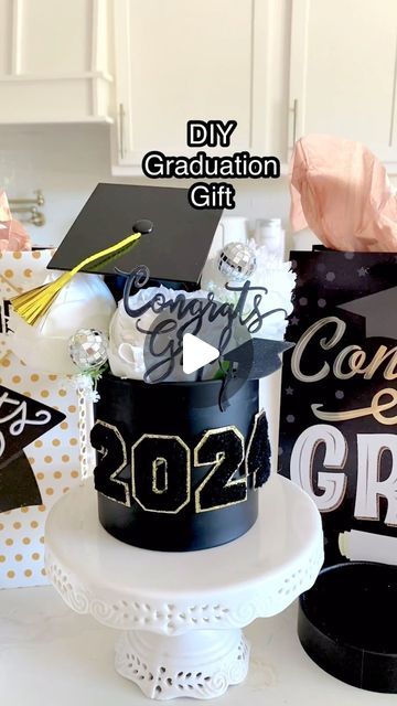 Trish 💕 Beautiful Lifestyle Blogger on Instagram: "DIY Graduation Gift 👩‍🎓🎉 Comment “graduation” for the links! How cute is this little graduation gift idea? You could use real flowers 💐 you could add candy or rolled up money 💴 There’s so many ideas you could do! I thought it was so cute! I can’t wait to give it to my daughter for graduation 👩‍🎓 Isn’t it so cute ☺️  . . #graduation #graduationgift #graduate #grad #graduating #gradgift #graduationday #graduationpictures #diy #diycrafts #diycraft #gift #giftidea #gifts #giftbox #giftideas #giftguide #giftwrapping #giftbaskets #giftsforher #giftideasforher #giftboxes #diyprojects #diyproject #diyparty #partytime #celebrate #partyideas #partydecorations" Diy Graduation Gift, Graduation Gifts College, Graduation Gift Basket, Graduation Money Gifts, Diy Graduation Gifts, Beautiful Lifestyle, Graduation Money, Diy Graduation, Congratulations Gift