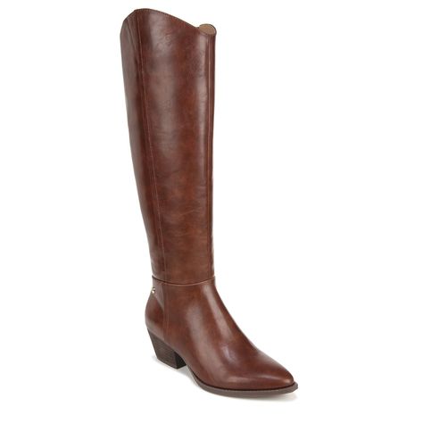 PRICES MAY VARY. Stand tall 24/7 in these comfortable, sleek, Western-inspired knee-high boots for women Faux leather upper with a pointed toe and inside zipper for easy on/off Toe box, heel counter, and linings partially crafted with recycled materials Soft System comfort package provides all-day support, flex, and cushioning Get next-level comfort with Velocity 2.0, featuring luxe linings, superior cushioning, and a premium insole with shock absorption & pressure distribution High Shaft Boots, Shaft Boots, Tall Riding Boots, Wide Calf Boots, Comfortable Boots, Womens Knee High Boots, Sandals For Sale, Stand Tall, Tall Boots