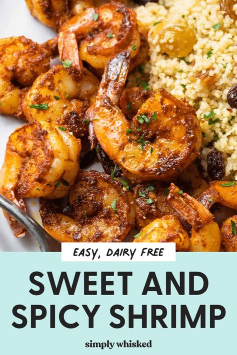 Spicy Shrimp And Rice Recipes, Seafood Couscous Recipes, Spicy Asian Shrimp, Pan Seared Shrimp Recipes, Sweet And Spicy Shrimp Recipes, Pan Fried Shrimp Recipes, Shrimp Seasoning Recipes, Healthy Meals With Shrimp, Seasoning Shrimp