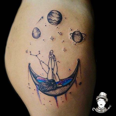 Reposted from @jonathanbouso - - Universo - @chapl.ink Hammock Tattoo, The Galaxy Tattoo, Tattoo Circle, Feminist Tattoo, Mystical Tattoos, Uv Tattoo, Universe Tattoo, Circle Tattoos, Galaxy Tattoo