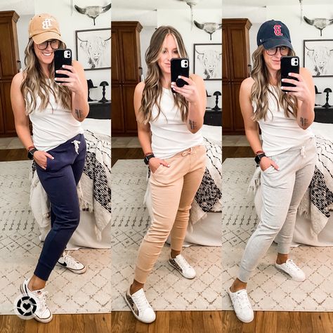 Mocha Joggers Outfit, Slim Joggers Outfit Women, Best Womens Joggers On Amazon, Plus Joggers Outfit, Taupe Joggers Outfit, Best Joggers On Amazon, Womens Joggers Outfit Casual, Jogger Pants Outfit Summer, Cream Joggers Outfit Women