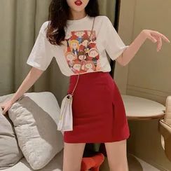 Search 'set' in A-line Skirts | YesStyle Cute Skirt Outfits, Casual College Outfits, Korean Fashion Dress, Red Skirt, Korean Girl Fashion, Korean Fashion Trends, Stylish Dresses For Girls, Causual Outfits, Fashion Winter