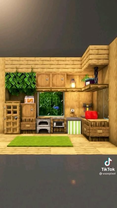 Chalet Minecraft, Minecraft Rooms, Minecraft Kitchens, Case Minecraft, Minecraft Decoration, Houses Minecraft, Rumah Minecraft Sederhana, Minecraft Interior, Minecraft Interior Design