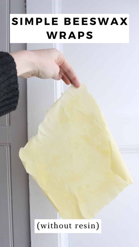 A hand holding a homemade beeswax wrap that is yellow in front of a white background. Bees Wax Wrap Diy, Beeswax Paper, Beeswax Diy, Beeswax Recipes, Diy Beeswax Wrap, Body Care Recipes, Bees Wax Wraps, Beeswax Pillar Candles, Bees Wrap