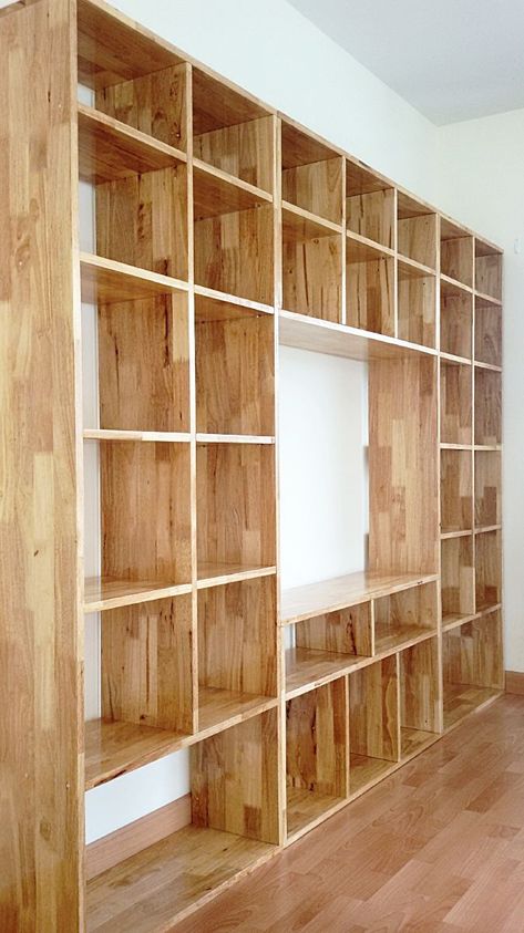 Diy Bookshelf Design, Woodworking Projects Ideas, Building Shelves, Diy Bookshelf, Industrial Home Design, Amazing Woodworking, Home Library Design, Bookshelf Design, 아파트 인테리어