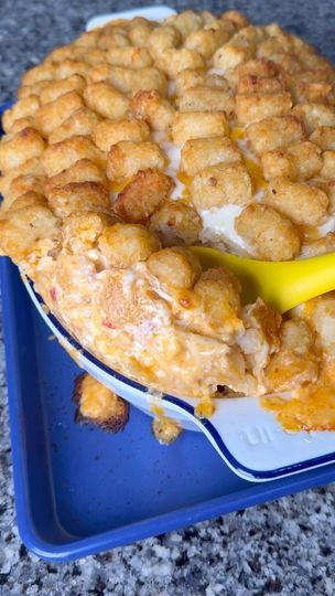 7.9M views · 275K reactions | Buffalo Chicken Tater Tot Casserole #freddsters #foodie #cooking #recipe #buffalochicken #tatertot #casserole #hotdish #gameday #superbowl #easyrecipe #chicken #cheese | Alfredo Garcia | freddsters · Original audio Buffalo Chicken Hotdish, Tator Tot Buffalo Chicken Casserole, Buffalo Tater Tot Casserole, Buffalo Chicken Tater Tot Casserole, Alfredo Garcia, Chicken Tater Tot Casserole, Buffalo Chicken Casserole, Tot Casserole, Tater Tot Casserole