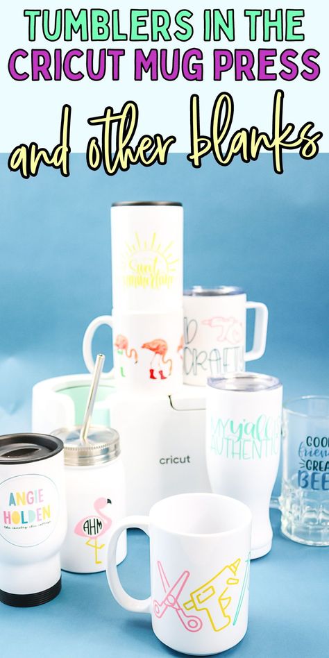 How to make personalized tumblers. The best Cricut tips to make mugs. Cricut Mug Press, Mason Jar Tumbler, Branded Mugs, Cricut Tips, Heat Resistant Gloves, Coke Cans, Mug Press, Infusible Ink, Large Coffee Mugs