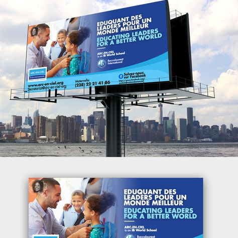 School Social Media Design, Creative Billboard Design Ideas, Stadium Branding, Visual Design Ideas, Billboard Ideas, Instagram Ads Design, School Social Media, Logistics Design, Hoarding Design