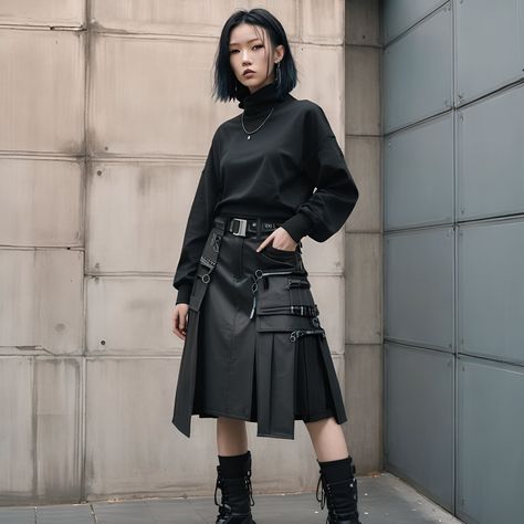 Cyberstreet skirt Cyberpunk Skirt, Street Wear, Skirt, How To Wear