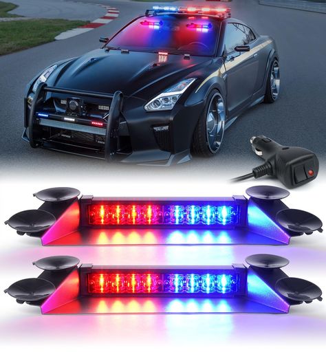 PRICES MAY VARY. ENHANCED VISIBILITY FOR ENHANCED SAFETY - Elevate your vehicle's safety with our dash/ deck strobe flashing lights. These warning lightbars a true emergency traffic signals with their 2-in-1 design. Each side features 2 modules, housing a total of 16 high-power LED chips. The upgraded 4D lens design dramatically amplifies brightness, even in bright daylight or adverse weather conditions, casting a wider and farther-reaching illumination. BUILT TO ENDURE, ENGINEERED FOR RELIABILI Traffic Signals, Police Cops, Construction Zone, Rv Tires, Traffic Signal, Flashing Lights, Strobe Lights, Emergency Response, Emergency Lighting