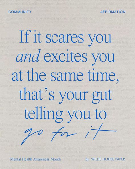 Self Care
Motivation It’s Time To Start Dreaming Again, If It Scares You And Excites You, Get Excited Quotes, If It Excites You And Scares Quote, What Scares You The Most, Go With Your Gut Quotes, Excitement Aesthetic, 2025 Challenge, Getting Butterflies