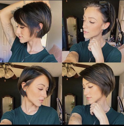 Lus Hair, Longer Pixie Haircut, Short Brown Hair, Bob Haircut For Fine Hair, Edgy Short Hair, Long Pixie, Work Hairstyles, Haircut Hairstyle, Hair Collection