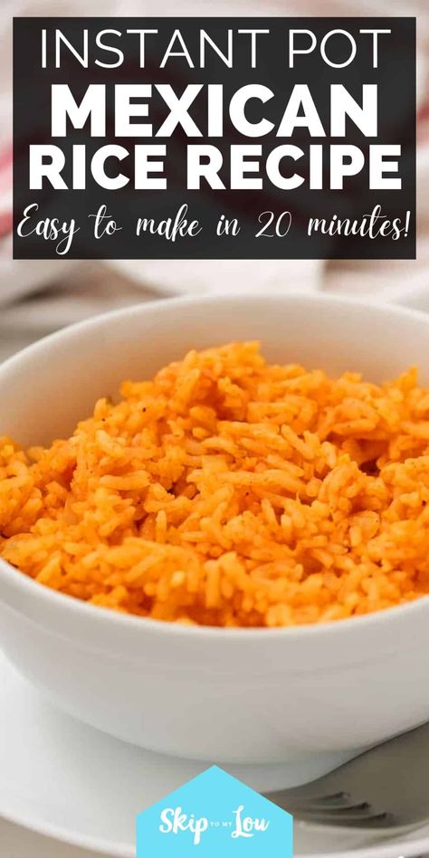 Mexican Rice Recipe Instant Pot, Mexican Rice Instant Pot, Restaurant Style Mexican Rice, Instant Pot Mexican Rice, Homemade Mexican Rice, Rice Recipe Easy, Instant Pot Mexican, Mexican Rice Recipe, Mexican Rice Easy