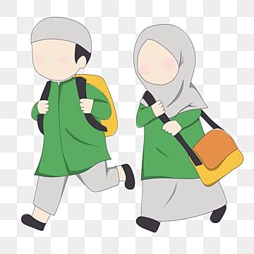 Islamic Teacher Cartoon, Islamic Student Cartoon, Hijab Graduation, Cute Muslimah Cartoon, Student Character, School Hijab, Students Clipart, Kartun Wedding Muslim Png, Happy Graduation Day