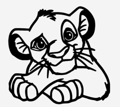 Disney Coloring Sheets, Easy Disney Drawings, Idee Cricut, Roi Lion, Baby Learning Activities, White Tattoo, Disney Scrapbook, Silhouette Art, Black And White Pictures